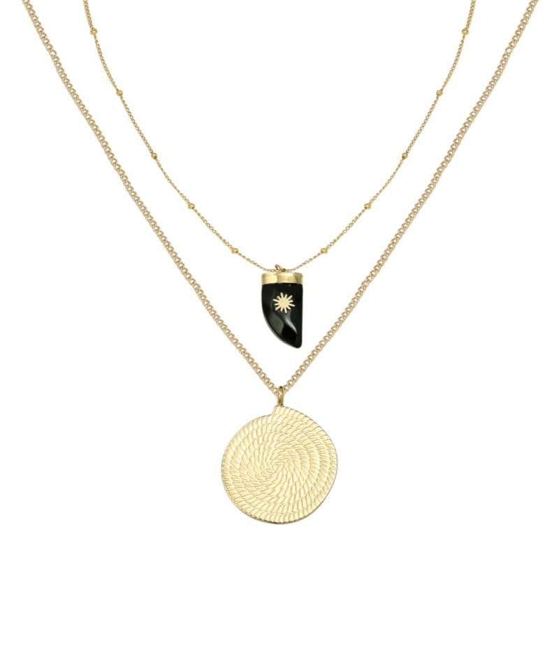 Dubbele-Ketting-Lucky-Tooth-goud-gouden-dubbele-kettingen-slagtand-bedel-cirkels-statement-sieraden-kopen-trendy-