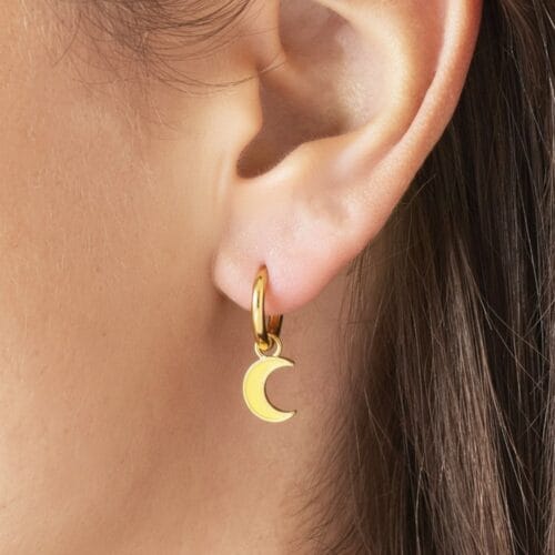 Gouden Oorbellen Yellow Moon-goud-gouden-oorbellen-met-geel-gele-halve-maan-moon-bedel-evil-eye-oorbellen-kopen model