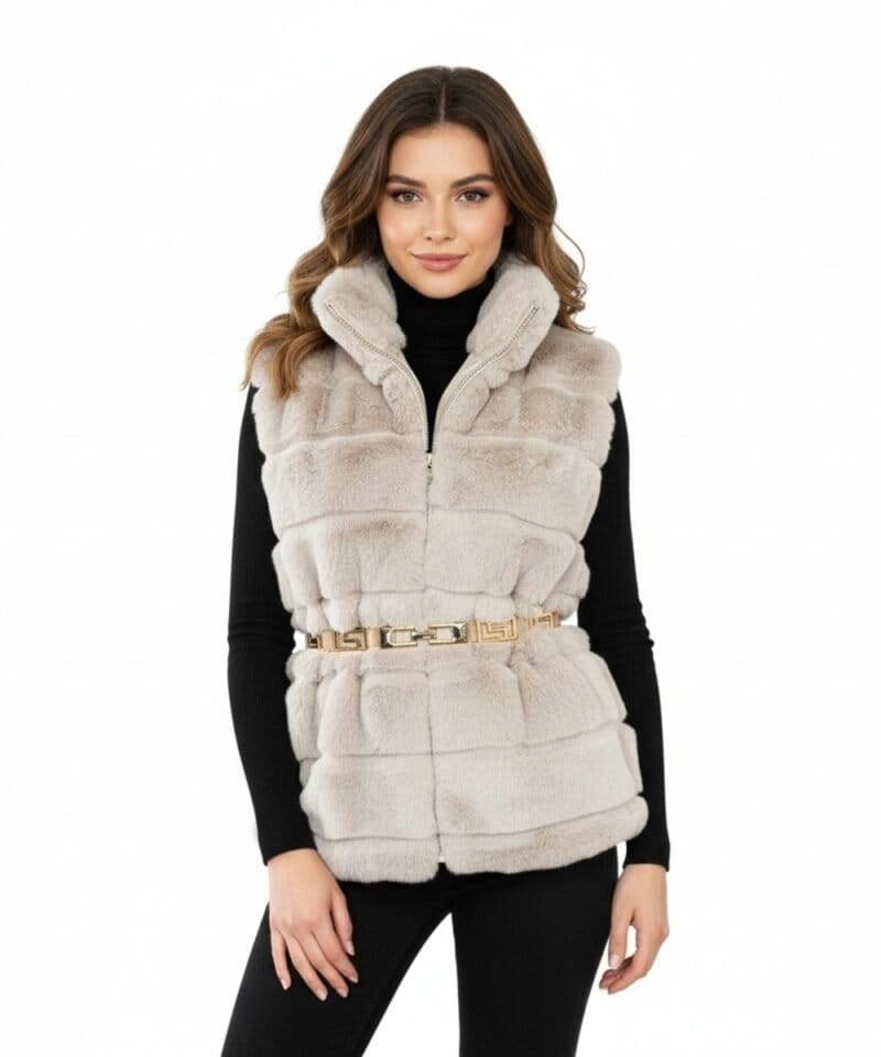 Gouden-Schakelriem-Greek-taupe-schakels-elastische-riemen-ceinturen-dames-chique-look-a-like-trendy-kopen-bestellen model