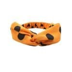 Haarband-Polka-Dots-oranje-zwarte-zwart-stippen-musthave-dames-haarbanden-haaraccessoires-kopen