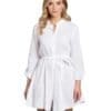 Jurk-Summer-Love-witte-wit-zomer-katoenen-hemdjurk-leuke-lange-mouwen-katoenen-jurk-tailleband-fashion-kleding-dames-kopen-bestellen model-Photoroom