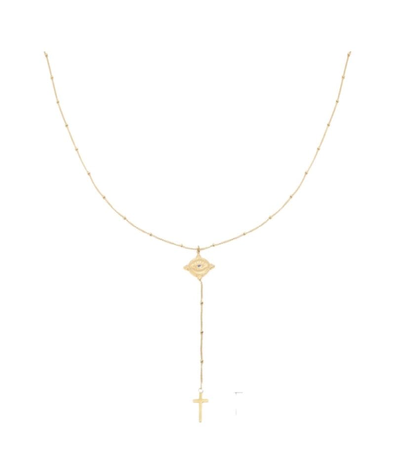 Ketting-The-Look-goud-gouden-ketting-met-oog-en-kruis-bedel-dames-fashion-sieraden-kopen-bestellen-detail-Photoroom