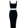 Kledingset Tanktop & Rok zwart zwarte trendy bijpassend topje rok dames kleding zomer kopen bestellen1-Photoroom