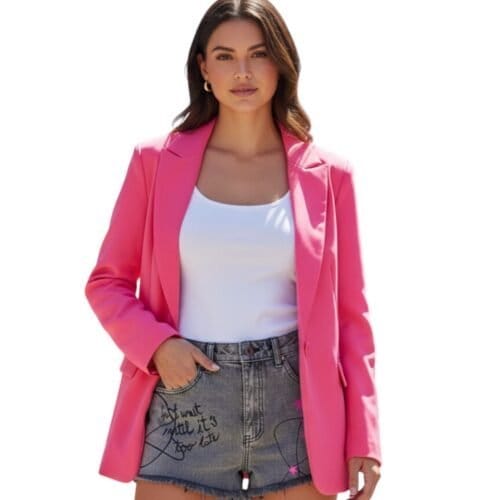 Korte Spijkerbroek Paint Jeansshort-korte-spijkerbroek-zwart-met-print-tekst-do-not-wait-trendy-dames-shorts-broeken-jeans-kopen-bestellen-model-Photoroom