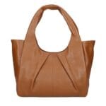 Leren Handtas Brigida donker cognac leer handtassen schoudertassen drievaks kopen bestellen chique