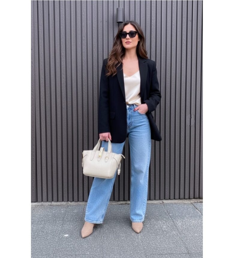 Leren Handtas Calista beige stevige kleine trendy leer schoudertassen goud beslag chique kopen bestellen model