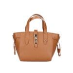 Leren Handtas Calista cognac stevige kleine trendy leer schoudertassen goud beslag chique kopen bestellen-Photoroom