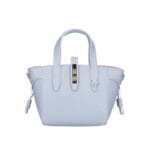 Leren Handtas Calista lichtblauw babyblauw blauwe stevige kleine trendy leer schoudertassen goud beslag chique kopen bestellen-Photoroom