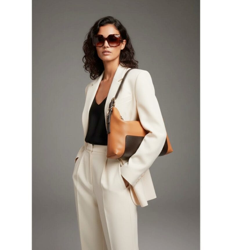 Leren Handtas Jasmine cognac leren schoudertas donker bruin bruine hengsels details zachte ruime leren dames tassen italie kopen model