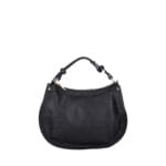 Leren Handtas Nuccia zwart zwarte half ronde schoudertas chique trendy dames tassen leer kopen