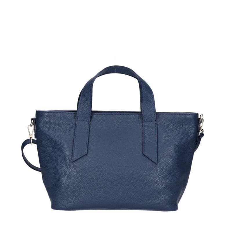 Leren Handtas Raquel jeansblauw blauwe trendy zacht leren damses handtassen lang hengsel italiaans leder chique kopen