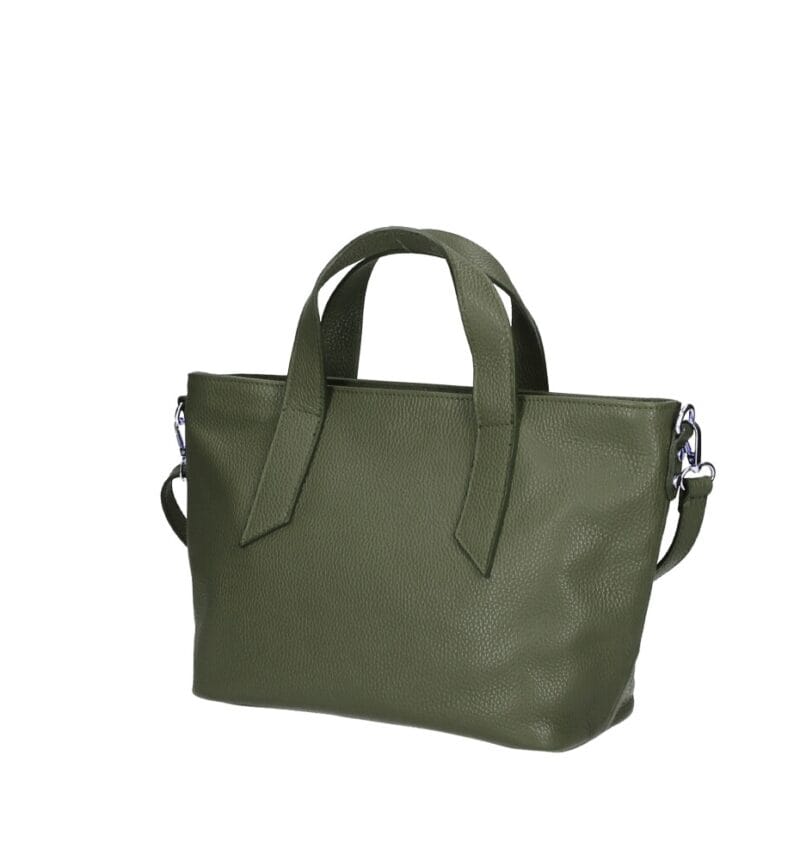 Leren Handtas Raquel leger groen groene trendy zacht leren damses handtassen lang hengsel italiaans leder chique kopen zij