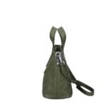 Leren Handtas Raquel leger groen groene trendy zacht leren damses handtassen lang hengsel italiaans leder chique kopen zijkant