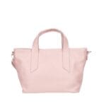 Leren Handtas Raquel poeder roze licht roze . trendy zacht leren damses handtassen lang hengsel italiaans leder chique kopen