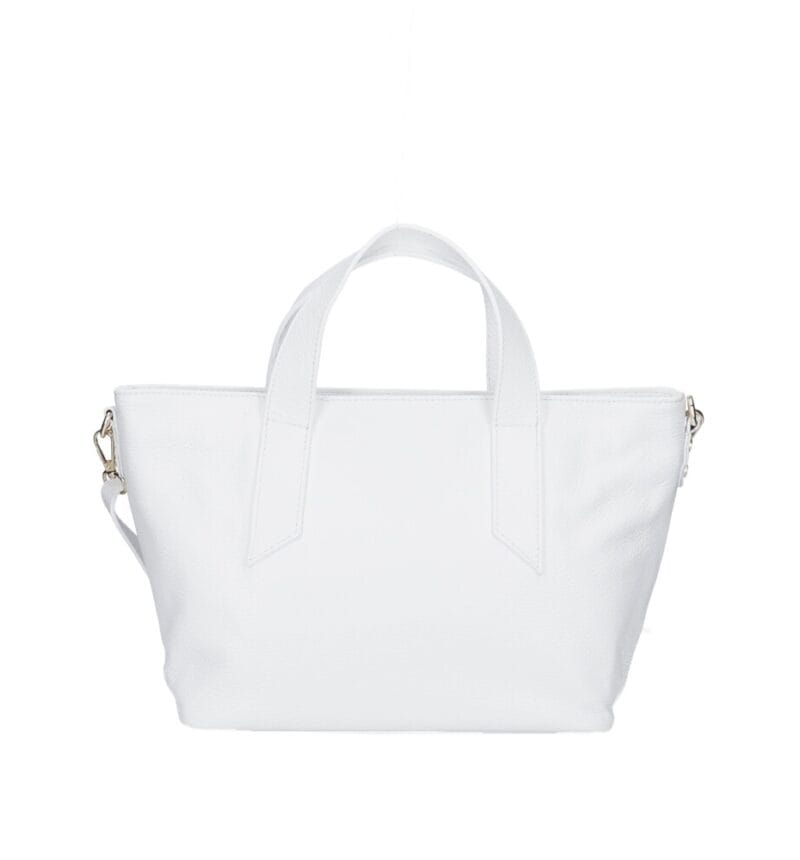 Leren Handtas Raquel wit witte trendy zacht leren damses handtassen lang hengsel italiaans leder chique kopen