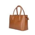 Leren Handtas Sydney cognac stevige leer handtassen schoudertassen dames kopen bestellen zij