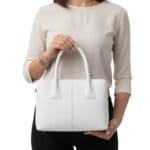 Leren Handtas Sydney wit witte stevige leer handtassen schoudertassen dames kopen bestellen model