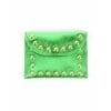 Leren Portemonnee Metallic Studs groen groene portemonnees gouden studs trendy etuis kopen bestellen