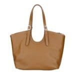 Leren Schoudertas Manuela cognac ruime leren schoudertassen shoppers meervaks soepel chique tassen kopen bestellen