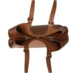 Leren Schoudertas Manuela cognac ruime leren schoudertassen shoppers meervaks soepel chique tassen kopen bestellen drukknoop