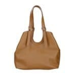 Leren Schoudertas Manuela cognac ruime leren schoudertassen shoppers meervaks soepel chique tassen kopen bestellen verstelbaar