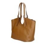 Leren Schoudertas Manuela cognac ruime leren schoudertassen shoppers meervaks soepel chique tassen kopen bestellen zij