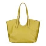 Leren Schoudertas Manuela mostedgeel gele ruime leren schoudertassen shoppers meervaks soepel chique tassen kopen bestellen