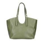 Leren Schoudertas Manuela olijfgroen groene ruime leren schoudertassen shoppers meervaks soepel chique tassen kopen bestellen