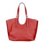 Leren Schoudertas Manuela rood rode ruime leren schoudertassen shoppers meervaks soepel chique tassen kopen bestellen