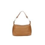 Leren Schoudertas Mary cognac zacht leren schoudertassen kort en lang hengsel zilver beslag kopen bestellen