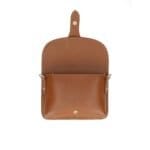 Leren Schoudertas Noa cognac rieten details leer schoudertassen chqiue goud beslag uniek kopen bestellen open