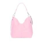 Leren Schoudertas Rebecca babyroze babypink zacht leer schoudertassen zilver beslag extra vakken trendy dames tassen kopen bestellen