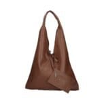 Leren Schoudertas Renee bruin bruine zacht leer extra etui ruime dames shoppers kopen bestellen