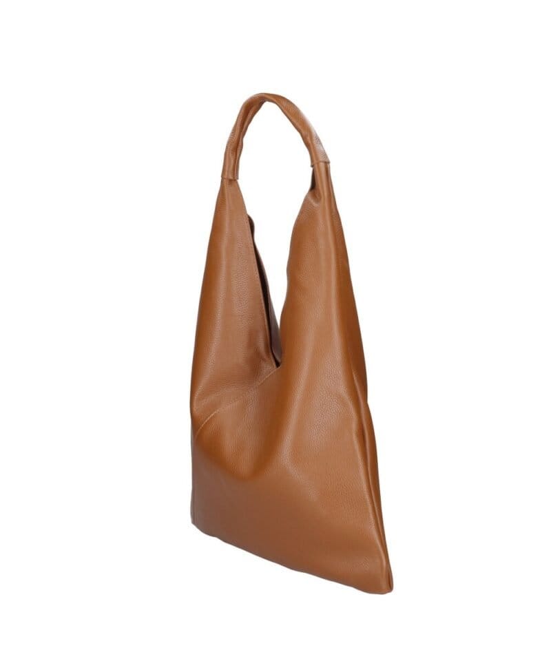 Leren Schoudertas Renee cognac zacht leer extra etui ruime dames shoppers kopen bestellen zij