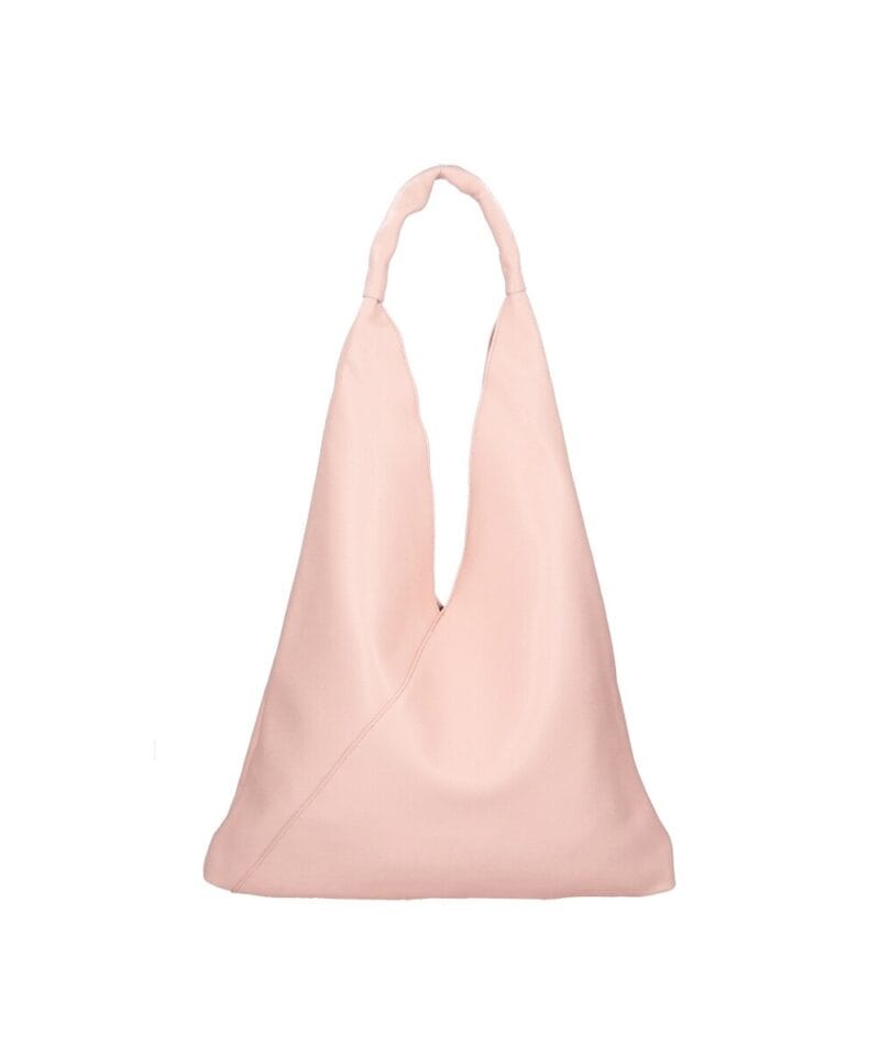 Leren Schoudertas Renee roze zacht leer extra etui ruime dames shoppers kopen bestellen