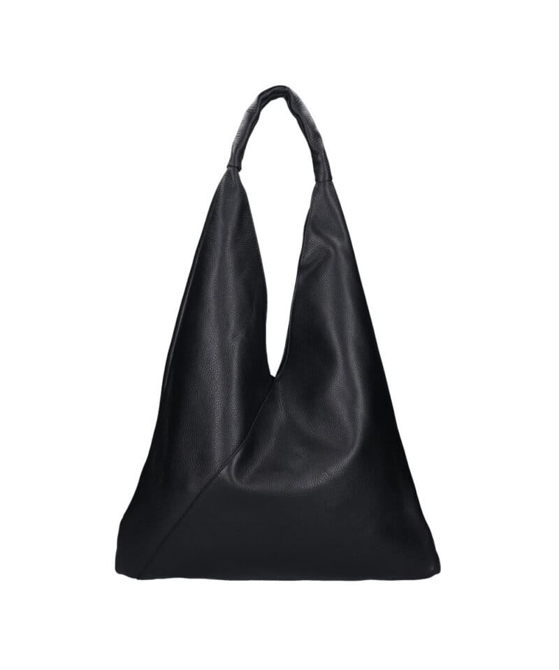 Leren Schoudertas Renee zwart zwarte zacht leer extra etui ruime dames shoppers kopen bestellen