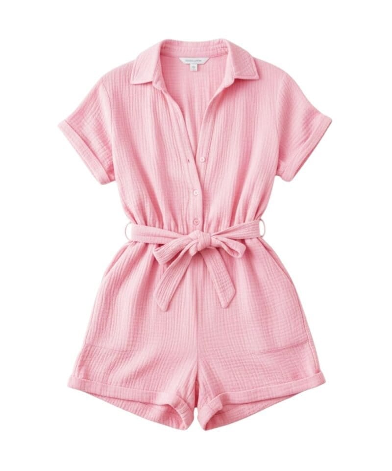 Licht Roze Mousseline Jumpsuit playsuit summer katoen licht roze jumpsuite dames kleding trendy festival kopen bestellen3-Photoroom