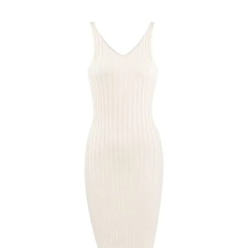 Off White Jurk knitted trend dames jurken yehwang kleding kopen -Photoroom