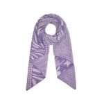 Paarse Combi Print Wintersjaal paarse lila beige tijger print winter sjaals omslagdoeken yehwang kopen bestellen detail