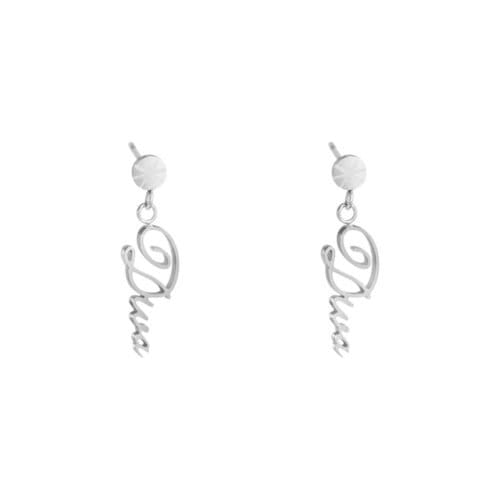 RVS Oorbellen Diva zilver zilveren dame oorbellen tekst rebel waterbestendige trendy oorbel earrings kopen bestellen-Photoroom