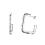 RVS Oorbellen Square -zilver-zilveren-vierkanten-waterbestendige-oorbellen-earring-ZIrkoon-zirkonen-stenen-