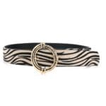 Riem-Gold-Buckle-zebra-bruin bruine-dierenprint-dierenvacht riemen-ceinturen-belts-trendy-gouden-gesp-kopen-bestellen