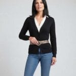 Riem-Gold-Buckle-zebra-bruin bruine-dierenprint-dierenvacht riemen-ceinturen-belts-trendy-gouden-gesp-kopen-bestellen model