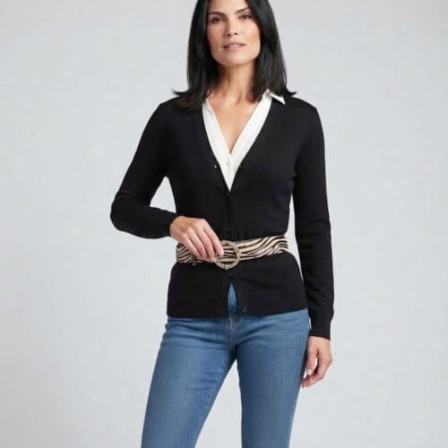 Riem-Gold-Buckle-zebra-bruin bruine-dierenprint-dierenvacht riemen-ceinturen-belts-trendy-gouden-gesp-kopen-bestellen model