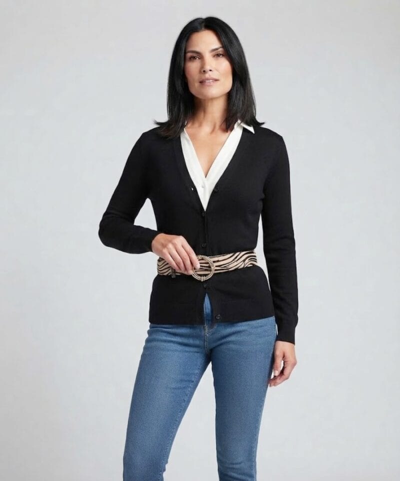 Riem-Gold-Buckle-zebra-bruin bruine-dierenprint-dierenvacht riemen-ceinturen-belts-trendy-gouden-gesp-kopen-bestellen model