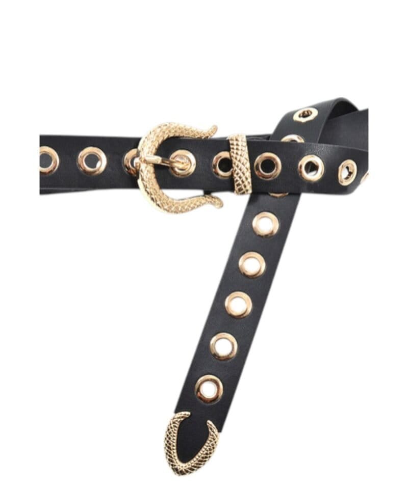 Riem Gold Snake Buckle-zwarte-dames-riemen-ceintuurs-met-slangenprint-gesp-trendy-riemen-kopen-bestellen detail-Photoroom