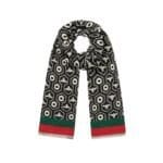 Sjaal Bee Love zwart wit groen rode print sjaal bijen print classy chique wintersjaals kopen bestellen