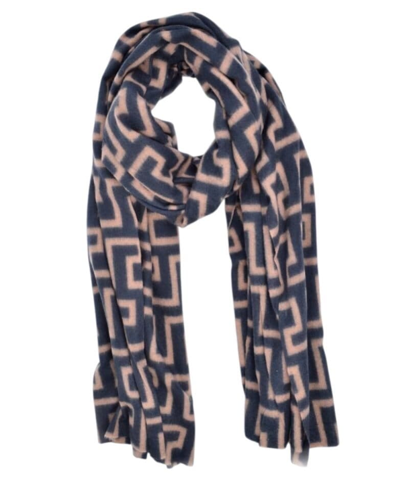 Sjaal Fancy Print zwart camel trendy warme sjaals omslagdoeken winteraccessoires kopen bestellen-Photoroom