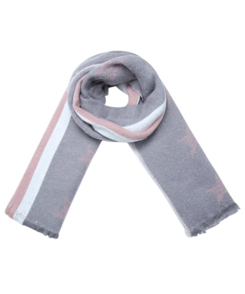 Sjaal-Stripes-Stars-licht-grijs-grijze-lange-warme-dikke-dames-sjaals-roze-sterren-en-strepen-kopen-Photoroom