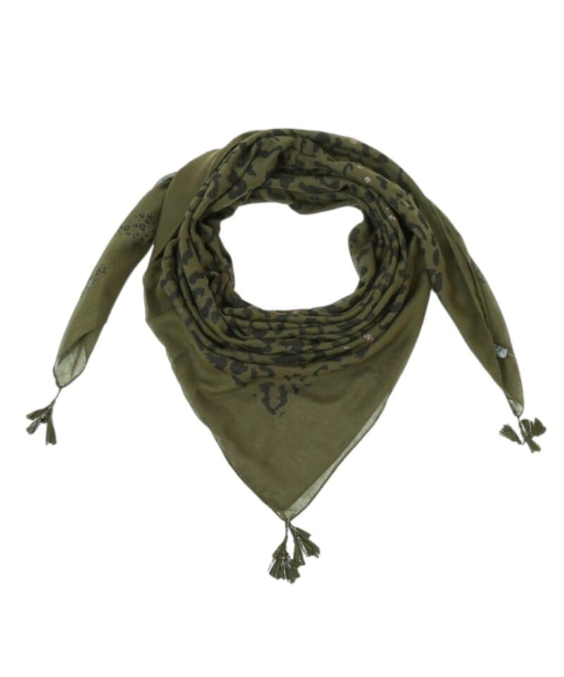 Sjaal-Two-Prints-groen-groene-dames-sjaals-leopard-print-kwastjes-driehoeks-vierkante-dames-omslagdoeken-online-Photoroom